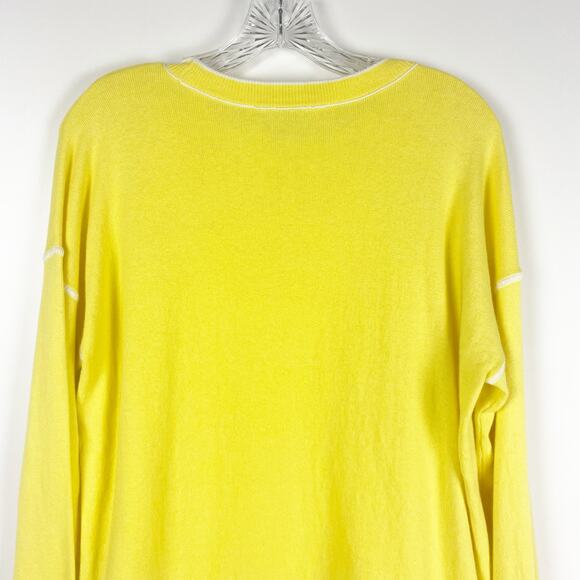 New With Tags Elliott Lauren Cotton Cashmere Sweater Shirt Yellow Womens Size S - Picture 9 of 10
